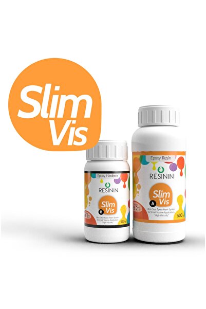 Resinin Slim Vis 750 Gr A+B Yoğun Kıvamlı Şeffaf Epoksi Reçine