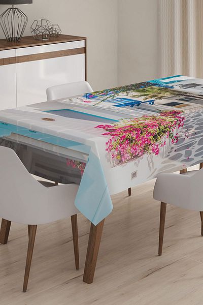 Realhomes Față de masă imprimată digital 3D cu design personalizat - 140 x 180 cm