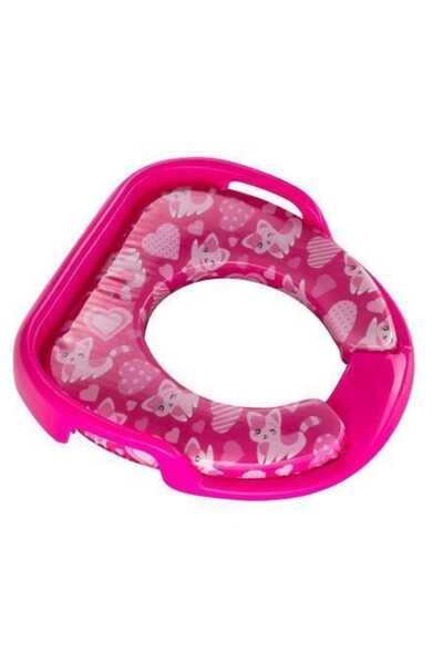Softy Jumbo Kids - Bebek / Çocuk Klozet Kapağı Adaptörü - Pembe - Kedi