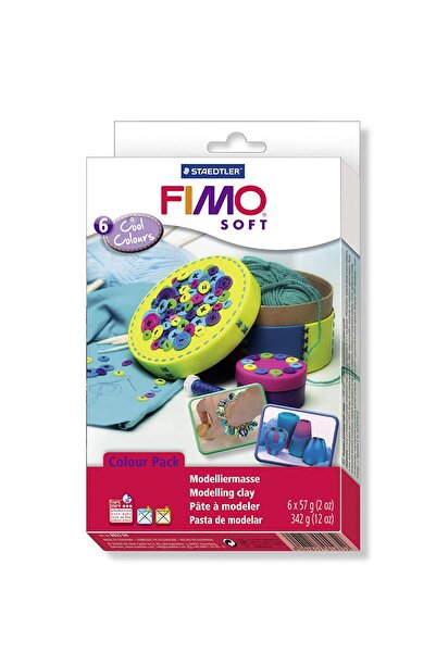 Genel Markalar Staedtler Fimo Soft Polimer Kil Seti 6 Renk X 57 Gr. Cool Colours