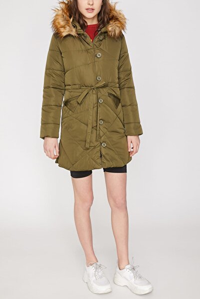 Koton Γυναικείο Πράσινο Παλτό 9KAL07395OW