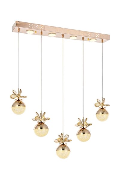 Eray Aydınlatma 9178-5+4R Sarı Powerled Sıralı 5 Li Avize