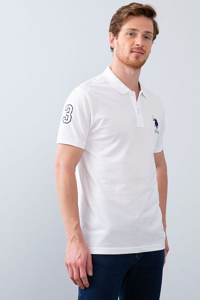 U.S. Polo Assn. Ανδρικό μπλουζάκι πόλο με λαιμόκοψη G081SZ011.000.821325