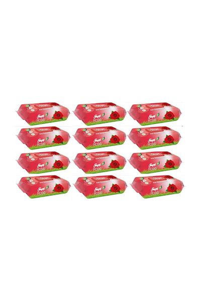 Sleepy Wet Towel Rose Scented 12 Pack 1080 Sheets