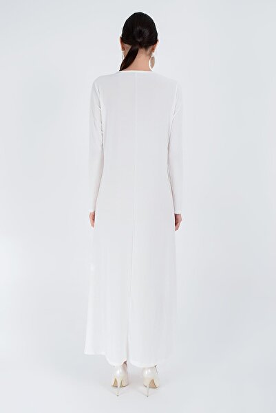 Bym Fashion Λευκό γυναικείο φόρεμα 3202