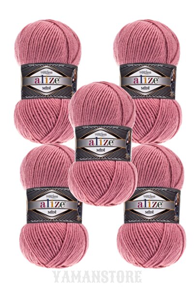 Alize Superlana Midi 5 Bucăți Ghem 204 Roz Atkă Yelek Pulover Fir de Tricotat