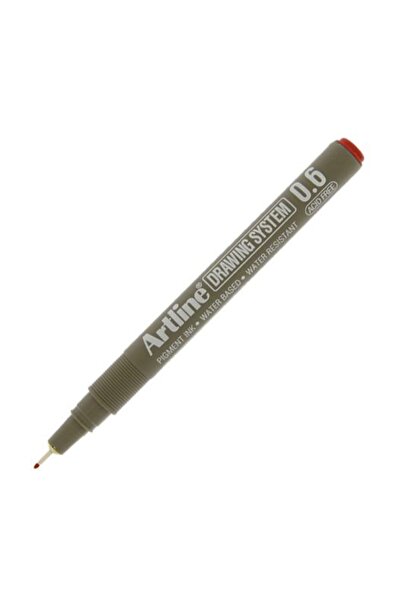 artline Drawing System Teknik Çizim Kalemi 0.6 Mm Kırmızı