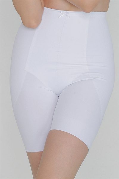 Yevda White Satin Women's Shorts Corset - Battal 4010
