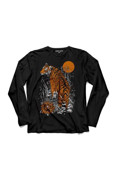 Kendim Seçtim Tiger Moon Puni Mesec Mesec Tigar Majica sa Dugim Rukavima