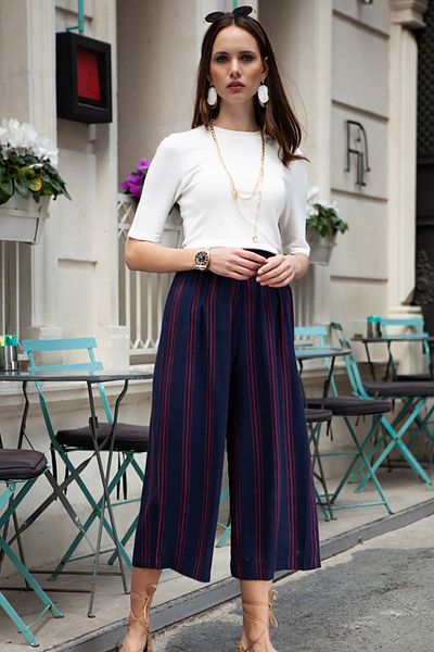 Akel Women's Navy Blue-Coral Trousers Navy-Coral BARCELONA