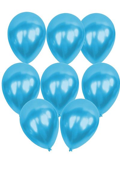 Parti dolabı Light Blue Metallic Pearlescent Balloon 25 Pieces