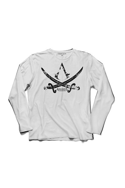 Kendim Seçtim Tricou cu mânecă lungă Assassins Assassin's Creed 4 5 Iv Black Flag