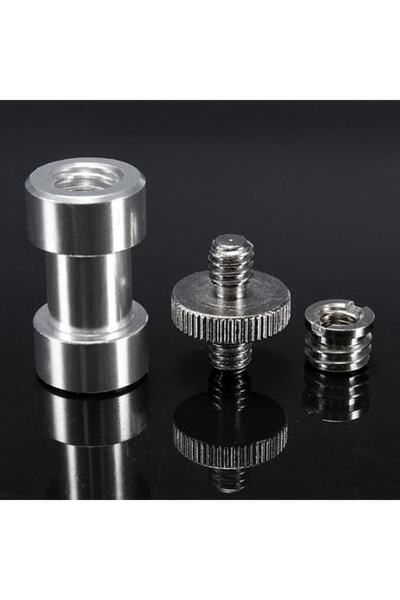 Ayex Tripod, Monopod, Işık Standı Vb. için 3 Parça Adaptör Vida Seti