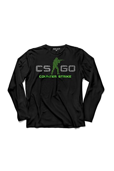 Kendim Seçtim Cs Go Logo Csgo Counter Strıke Global Offensıve Uzun Kollu Tişört