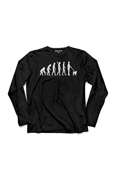 Kendim Seçtim Evolution Pug Evolution Dog Walking Majica sa dugim rukavima