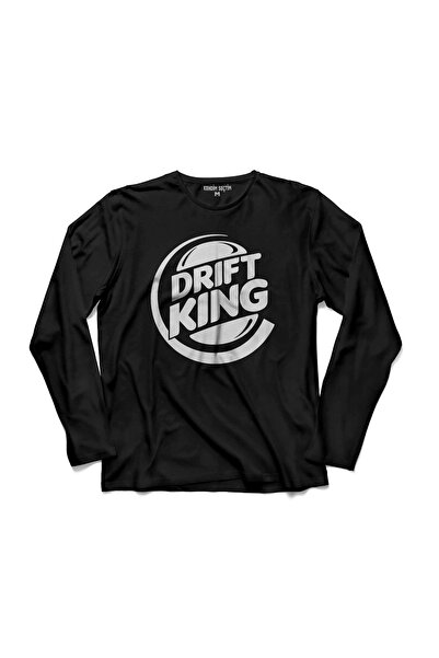 Kendim Seçtim TRICOU DRIFT KING BURGER DRIFT KING ROLL CAR RACING MÂNECĂ LUNGĂ