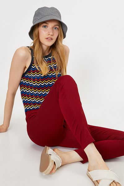 Koton Pantaloni de damă bordeaux 0KAK47551DW