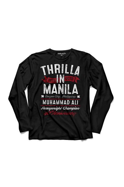 Kendim Seçtim Muhammad Ali Clay Thrilla In Manila 40th Tricou cu mânecă lungă