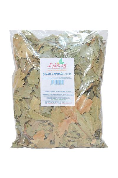 LokmanAVM 100Gr Natural Plane Leaves Pure Package
