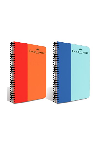 Faber Castell غطاء بلاستيكي حلزوني ثنائي اللون من فابر كاستل 60 ورقة مسطحة غير مبطنة5075000126