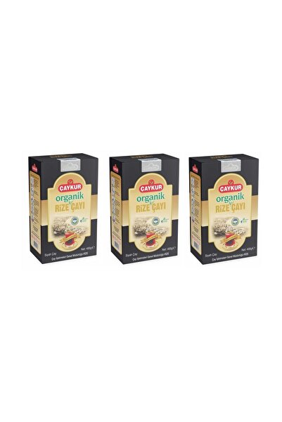Çaykur شاي رايزي عضوي 400 جرام × 3 علب كرتون