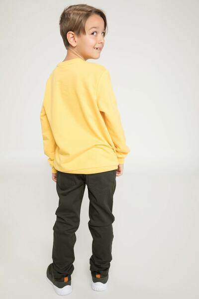 DeFacto Pantaloni slim din Gabardine pentru băiat kaki J3341A6.18AU.KH297