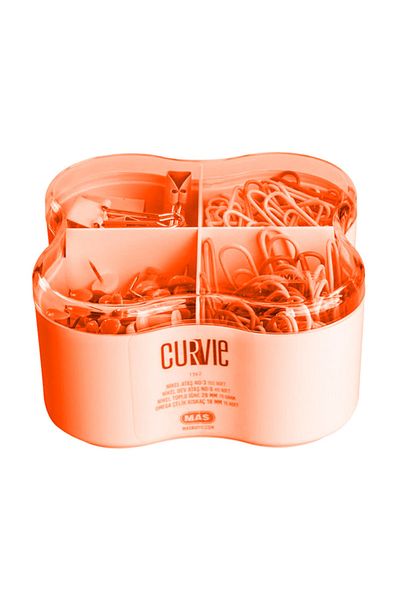 Mas Curvie Colored Paper Clip - Giant Paper Clip - Map Nail - Pincer Orange