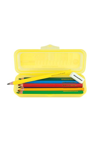 Eberhard Faber Jumbo Crayons Plastic Boxed Set 10 Colors + 2 Pieces