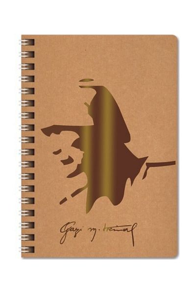 KESKİN COLOR 16.5 × 22.5 100 ورقة مسطحة غير تقليدية حلزونية. دفتر ملاحظات-Atatürk