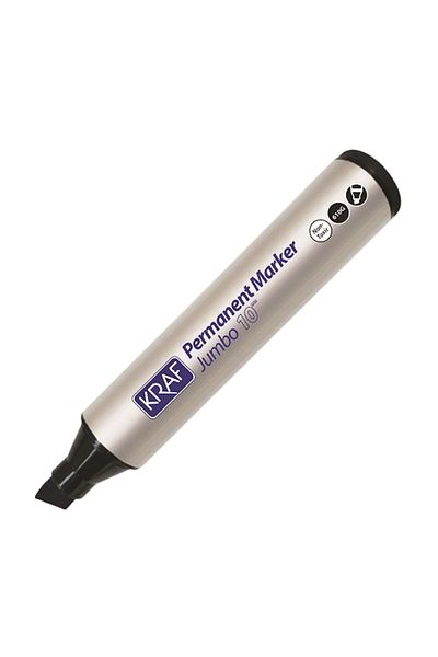 KRAF Jumbo Permanent Marker 10 Mm Black Box of 10
