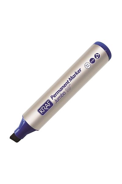KRAF Jumbo Permanent Marker 10 Mm Blue Box of 10