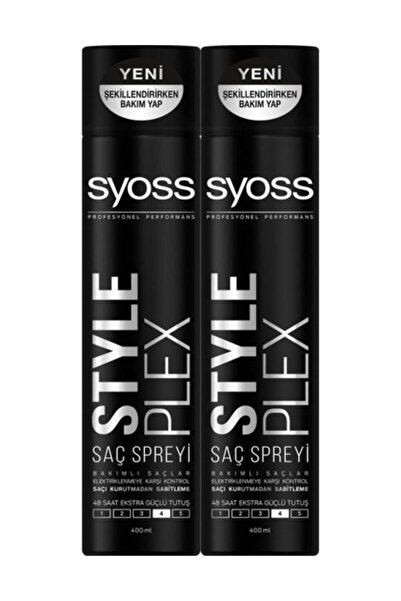 Syoss Style Plex Sprey 400 ml x 2 Paket