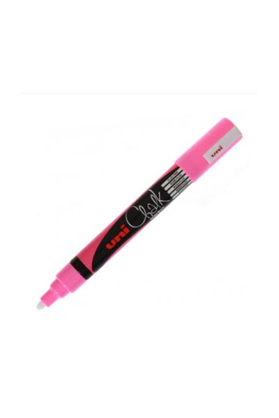 Uni Marker cu cretă, șervețel umed, roz fluo, 1,8 - 2,5 mm