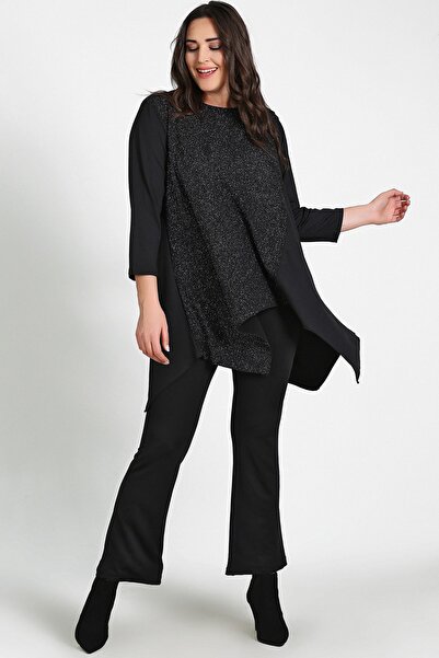 Moda Cazibe Women's Black Spanish Leg Leggings Trousers M9244