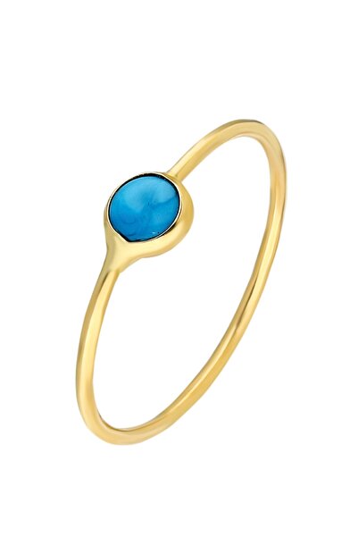 Glorria Kadın Altın Firuze Taşlı Yüzük SV0182