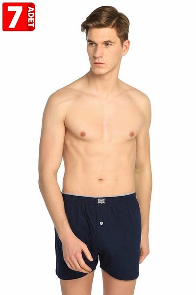 Tutku Men's 7-Pack 100% Cotton 100% Cotton Combed Solid Color Buttoned Boxers