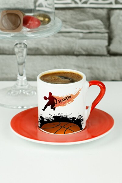 Hediyelen حكم كرة السلة بالقهوة التركية - كوب أحمر