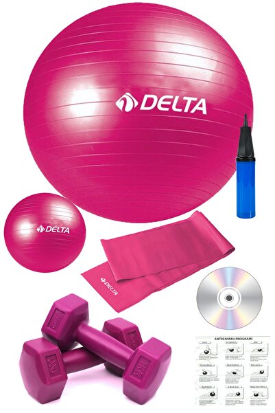 Delta 7 Li Pilates Seti Plates Egzersiz Topu 1 Kg Dambıl Ağrlık Seti