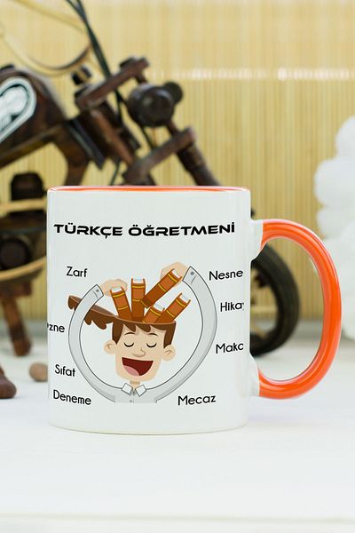 Hediyelen Turkish Teacher Mug Orange