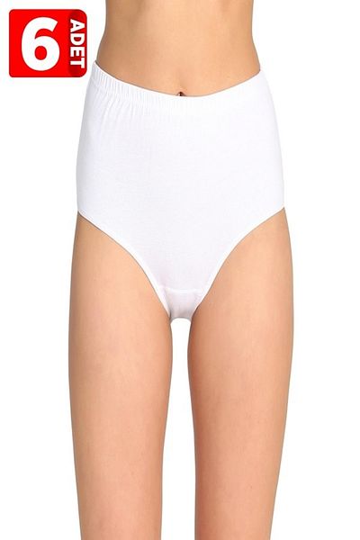 Tutku Pachet de 6 Chiloți Bato 100% bumbac 100% bumbac alb-negru-piele