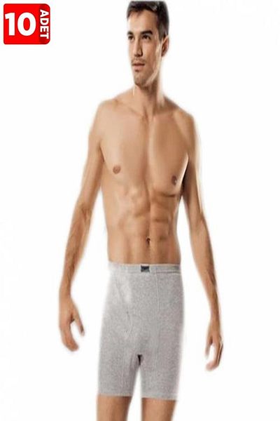 Tutku Pachet de 10 bărbați, 100% bumbac, 100% bumbac, slip colorat cu nervuri, culoare gri