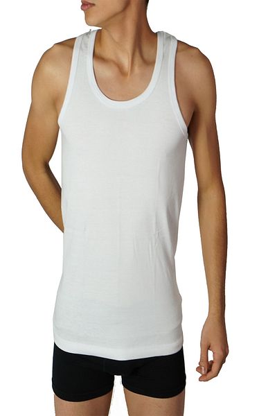 Tutku Men's Black Ribbed Undershirt Corduroy Undershirt