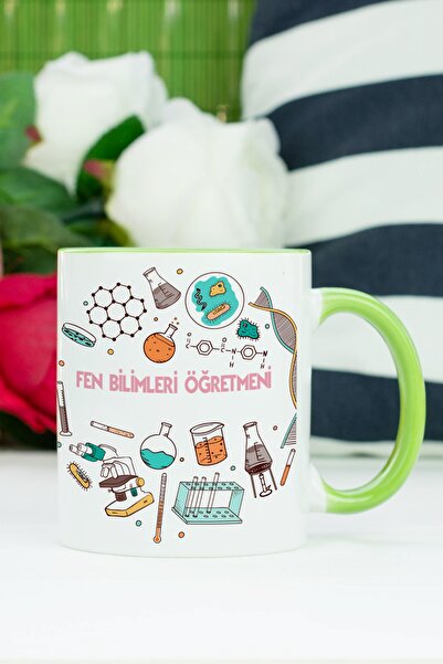 Hediyelen كوب مدرس العلوم باللون الأخضر
