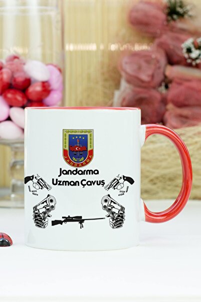 Hediyelen Gendarmerie Specialist Sergeant Mug Cup Red