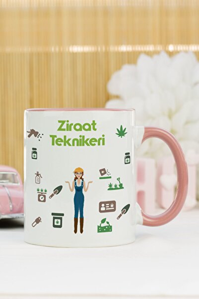 Hediyelen كوب فني زراعي وردي