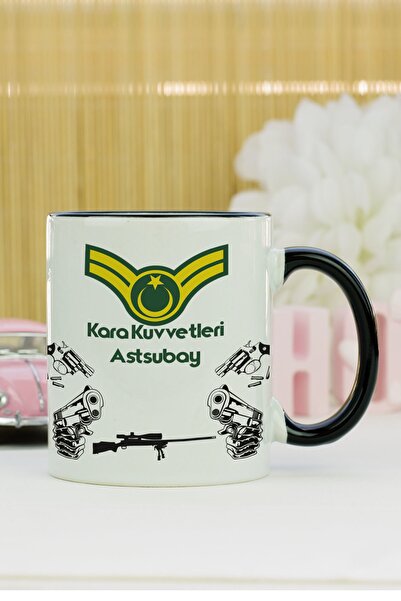 Hediyelen كوب ضابط القوات البرية باللون الأسود