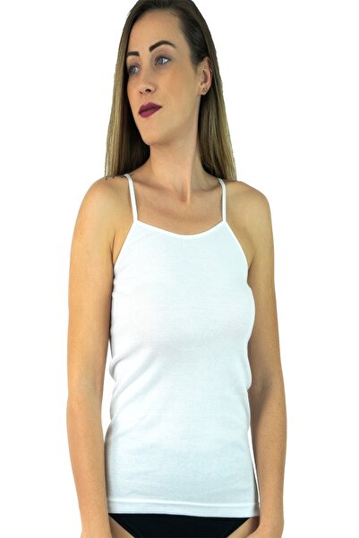 Berrak Жіночий білий 12-пакет прозорий класичний майка на бретельках