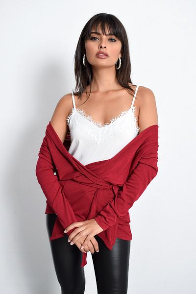 Cool & Sexy Dámské bílé krajkové tílko LPP5008
