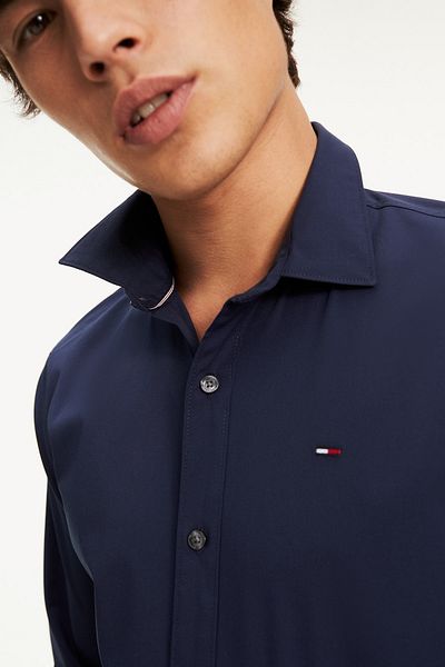 Tommy Hilfiger Cămașă pentru bărbați Original Stretch, albastru bleumarin DM0DM04405
