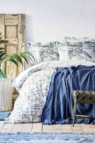 Karaca Home Vella Mavi Rnf Nevresim Takımı Jakar Battaniye Seti